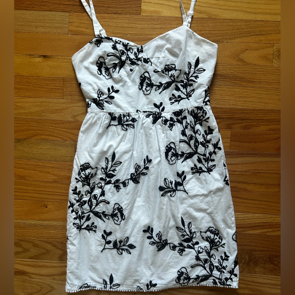 J.Crew White Embroidered Sundress 2 Floral